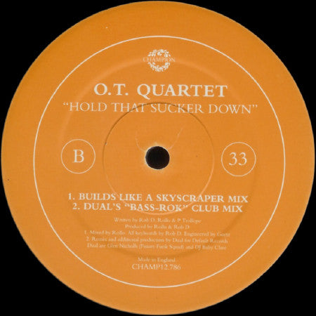 The O.T. Quartet - Hold That Sucker Down | Near Mint (NM) Excellent (EX) - BREAKS / USED *NEAR MINT*