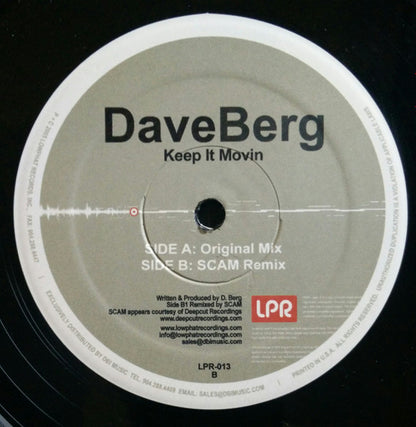 Dave Berg - Keep It Movin | Near Mint (NM) Near Mint (NM) - BREAKS / USED *NEAR MINT*