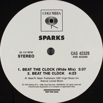 Sparks - Beat The Clock / Renegade Master (VINYL) | Near Mint (NM) Excellent (EX) - BREAKS / USED *NEAR MINT*