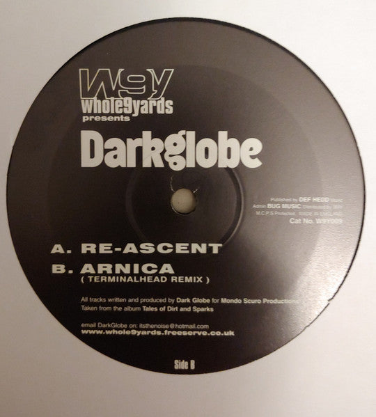 Dark Globe - Re-Ascent / Arnica (12" VINYL) | - BREAKS / USED *VERY GOOD+*