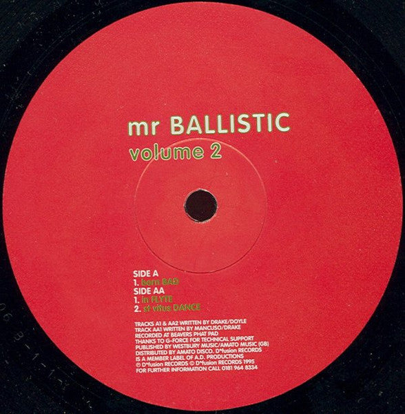 Mr. Ballistic - Volume 2 (VINYL) | Very Good Plus (VG+) Very Good (VG) - BREAKS / USED *VERY GOOD+*