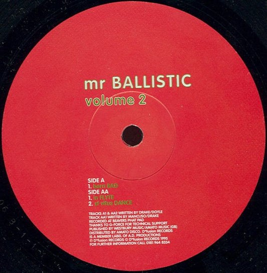 Mr. Ballistic - Volume 2 (VINYL) | Very Good Plus (VG+) Very Good (VG) - BREAKS / USED *VERY GOOD+*