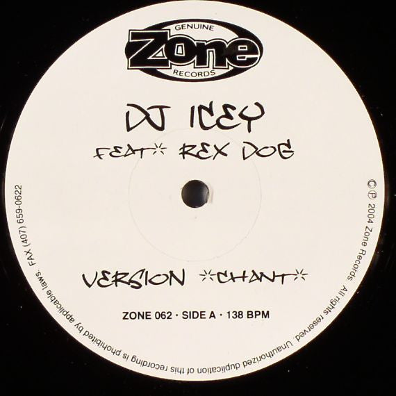 DJ Icey - Version Chant / 1 Foot Skank | Very Good Plus (VG+) Generic - BREAKS / USED *VERY GOOD+*