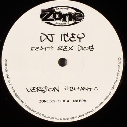 DJ Icey - Version Chant / 1 Foot Skank | Very Good Plus (VG+) Generic - BREAKS / USED *VERY GOOD+*