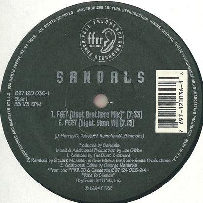 Feet | Very Good (VG) Very Good Plus (VG+) - BREAKS / USED *VERY GOOD*
