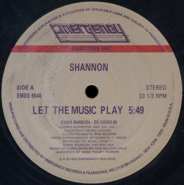 Let The Music Play | Mint (M) Generic