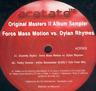 Various Original Masters II Album Sampler 12" Mint (M) Generic