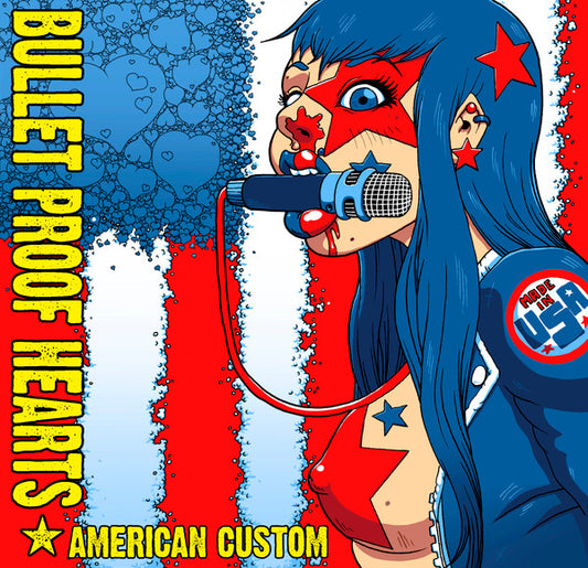 Bullet Proof Hearts American Custom Drastic Plastic Records 7", Single Mint (M) Mint (M)