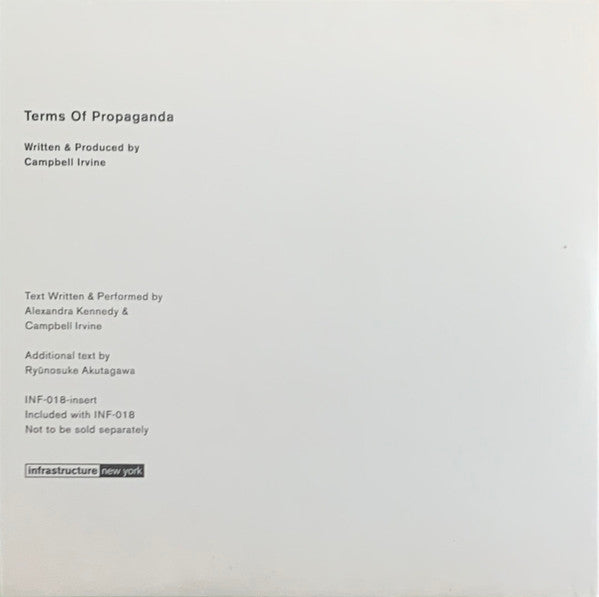 Reunion Of Two Bodies / Terms Of Propaganda | Mint (M) Mint (M) - TECHNO