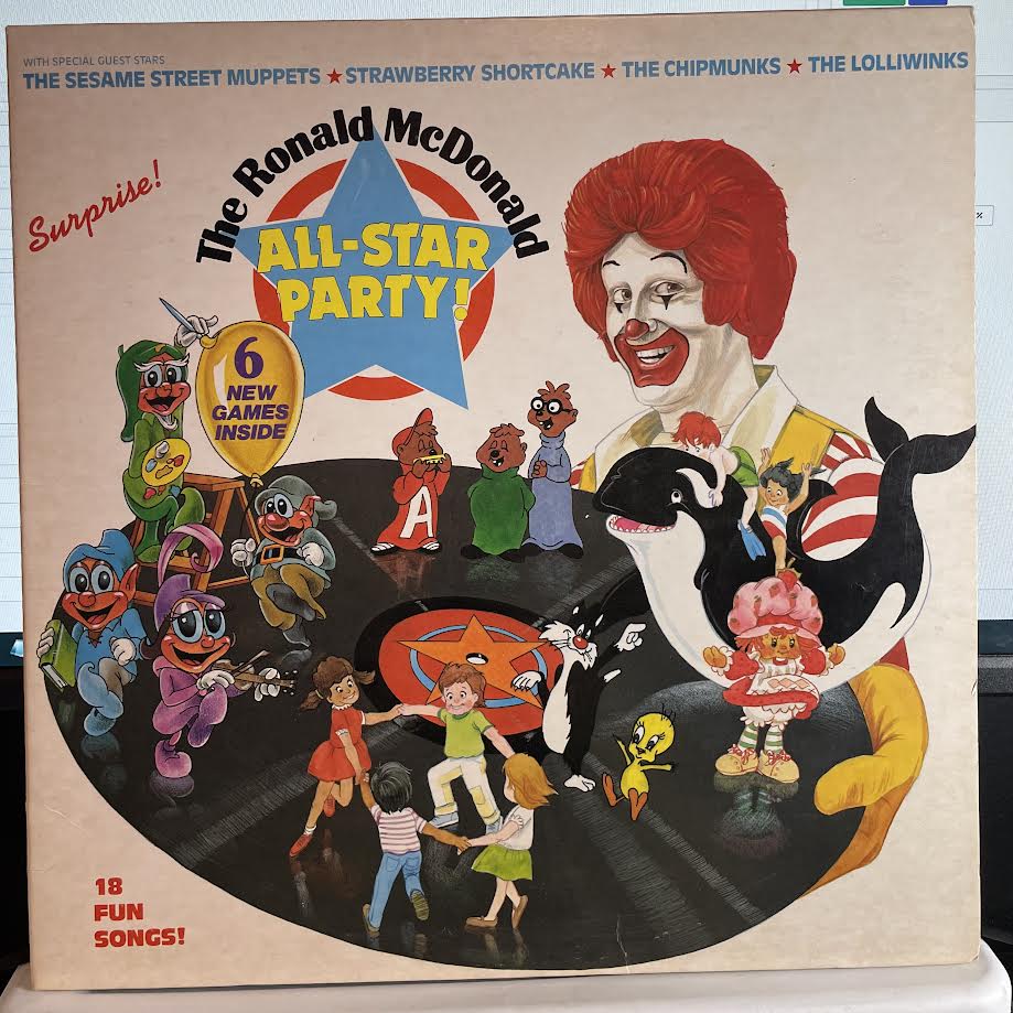 Various - Surprise! The Ronald McDonald All-Star Party! (VINYL) | Excellent+ (EX+) Excellent (EX) - CHILDRENS / USED *EXCELLENT+*