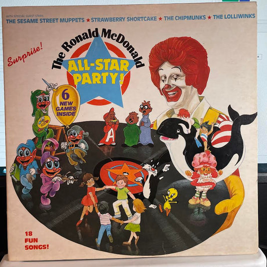 Various - Surprise! The Ronald McDonald All-Star Party! (VINYL) | Excellent+ (EX+) Excellent (EX) - CHILDRENS / USED *EXCELLENT+*