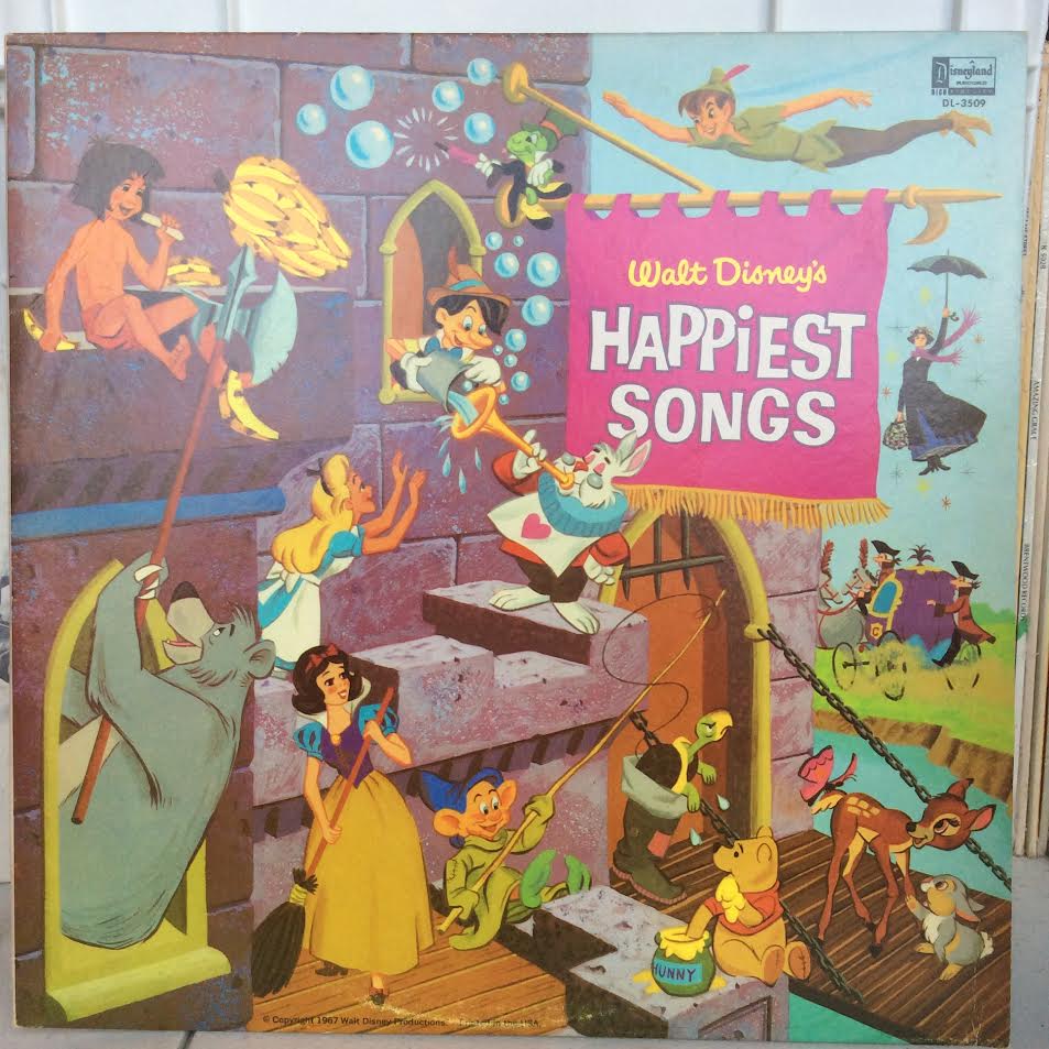 Walt Disney's Happiest Songs (VINYL) | Excellent+ (EX+) Near Mint (NM) - CHILDRENS / USED *EXCELLENT+*