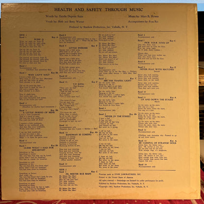 Herb & Betty Warner - Health & Safety Through Music | Near Mint (NM) Excellent (EX) - CHILDRENS / USED *EXCELLENT+*