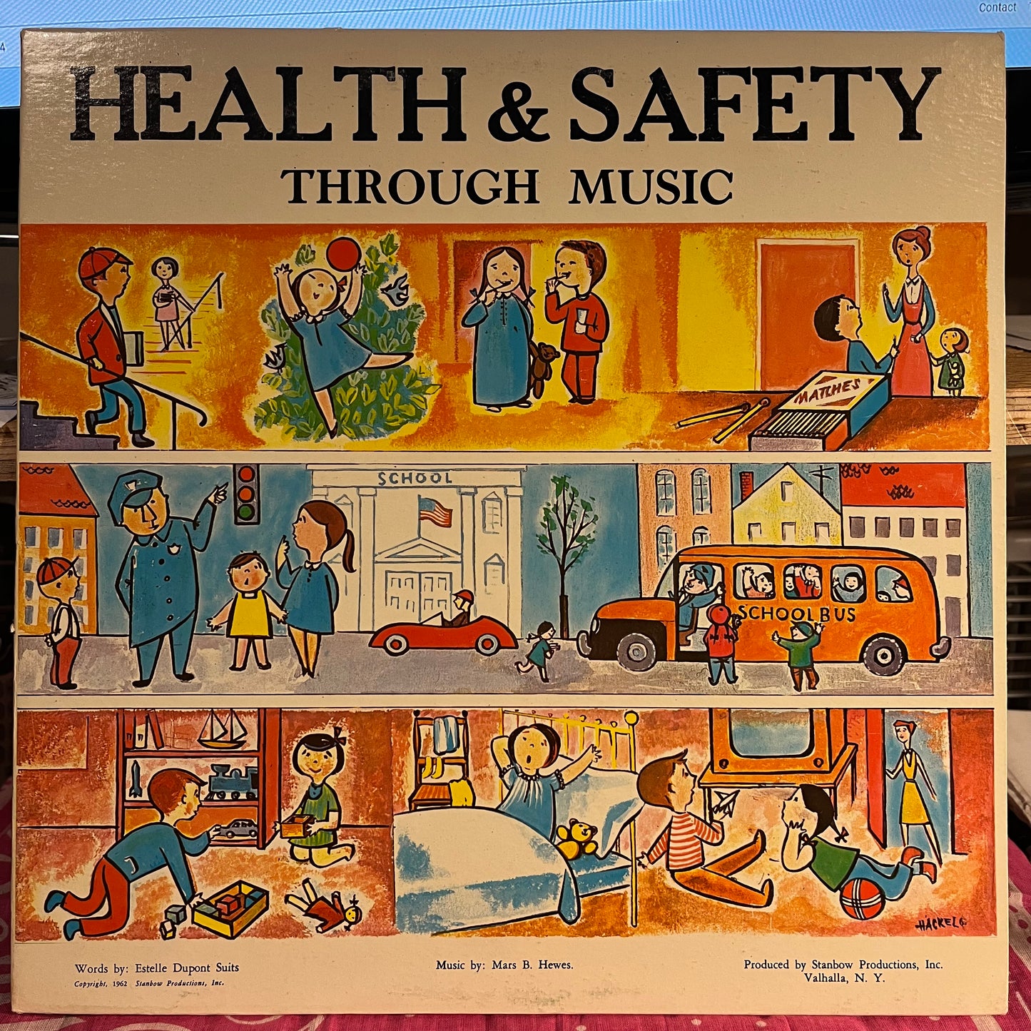 Herb & Betty Warner Health & Safety Through Music LP Near Mint (NM or M-) Excellent (EX)