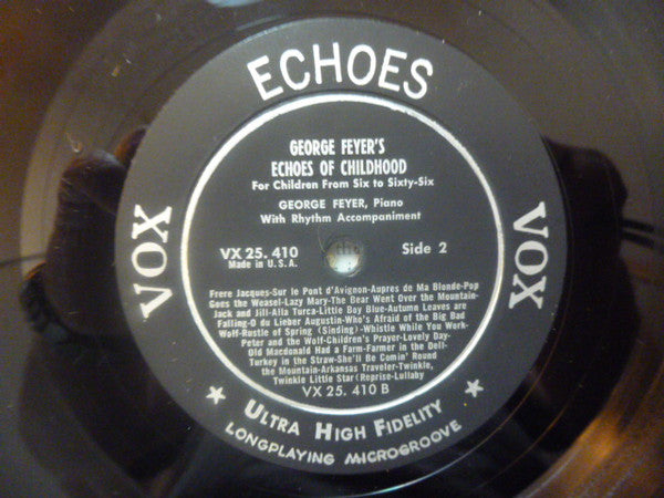 George Feyer - Echoes Of Childhood | Excellent (EX) - CHILDRENS / USED *EXCELLENT*