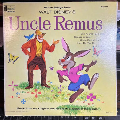All The Songs From Walt Disney's Uncle Remus (VINYL) | Near Mint- (NM-) Near Mint (NM or M-) - CHILDRENS / USED *NEAR MINT-*