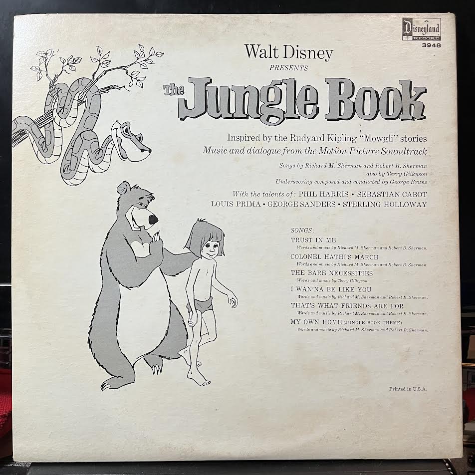 The Story And Songs Of The Jungle Book (VINYL) | Near Mint (NM or M-) Near Mint- (NM-) - CHILDRENS / USED *NEAR MINT*