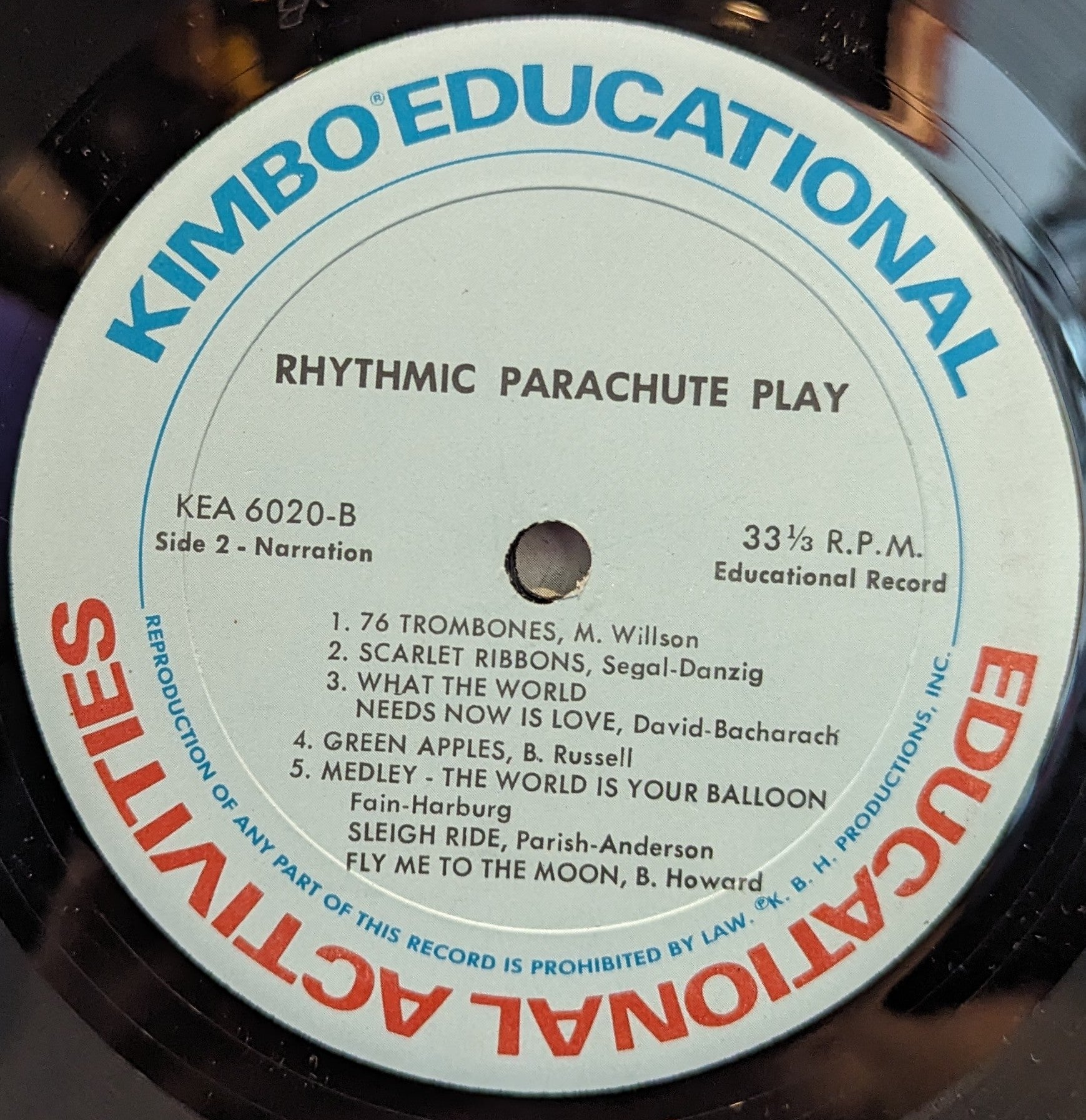 JoAnn Seker - Rhythmic Parachute Play | Near Mint (NM) Excellent (EX) - CHILDRENS / USED *NEAR MINT*