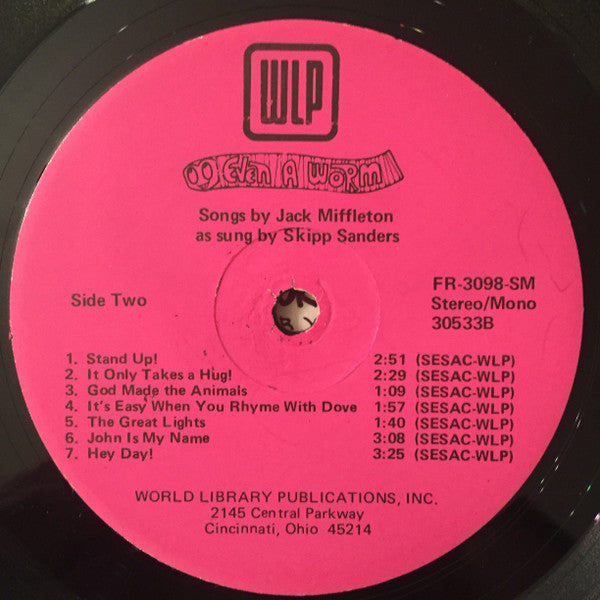 Jack Miffleton - Even A Worm: Songs for Childrens Celebrations Ages 2 to 10 | Near Mint (NM) Near Mint (NM) - CHILDRENS / USED *NEAR MINT*