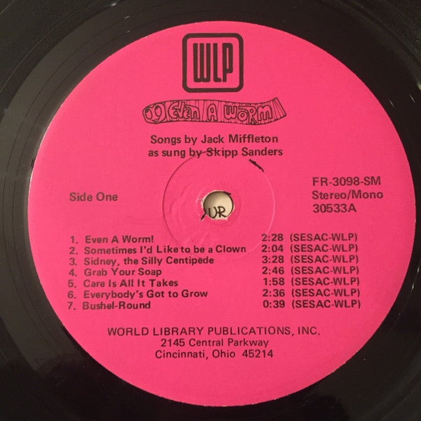 Jack Miffleton - Even A Worm: Songs for Childrens Celebrations Ages 2 to 10 | Near Mint (NM) Near Mint (NM) - CHILDRENS / USED *NEAR MINT*
