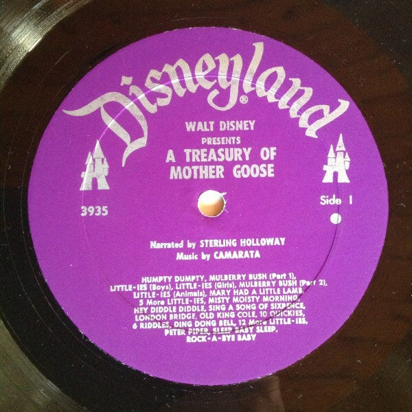Sterling Holloway Walt Disney's Treasury Of Mother Goose Nursery Rhymes LP Very Good Plus (VG+) Very Good Plus (VG+)