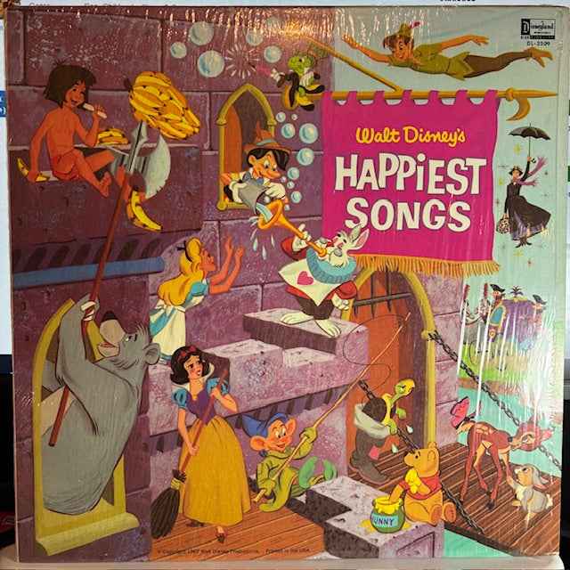 Walt Disney's Happiest Songs (VINYL) | Very Good Plus (VG+) Near Mint (NM or M-) - CHILDRENS / USED *VERY GOOD+*