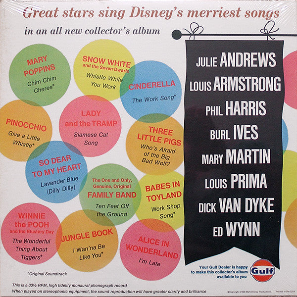 Various - Walt Disney's Merriest Songs | Very Good Plus (VG+) Near Mint (NM) - CHILDRENS / USED *VERY GOOD++*