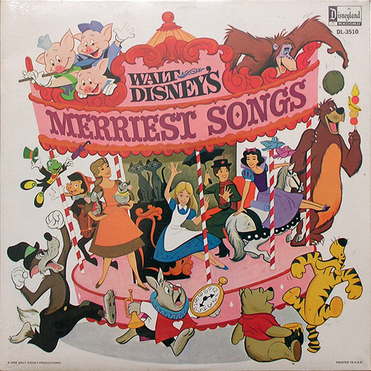 Various - Walt Disney's Merriest Songs | Very Good Plus (VG+) Near Mint (NM) - CHILDRENS / USED *VERY GOOD++*
