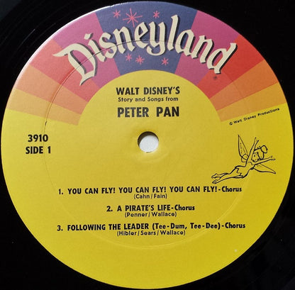 Story And Songs From Peter Pan (VINYL) | Very Good (VG) Very Good (VG) - CHILDRENS / USED *VERY GOOD*