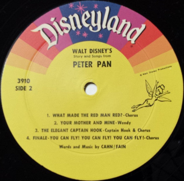 Story And Songs From Peter Pan (VINYL) | Very Good (VG) Very Good (VG) - CHILDRENS / USED *VERY GOOD*