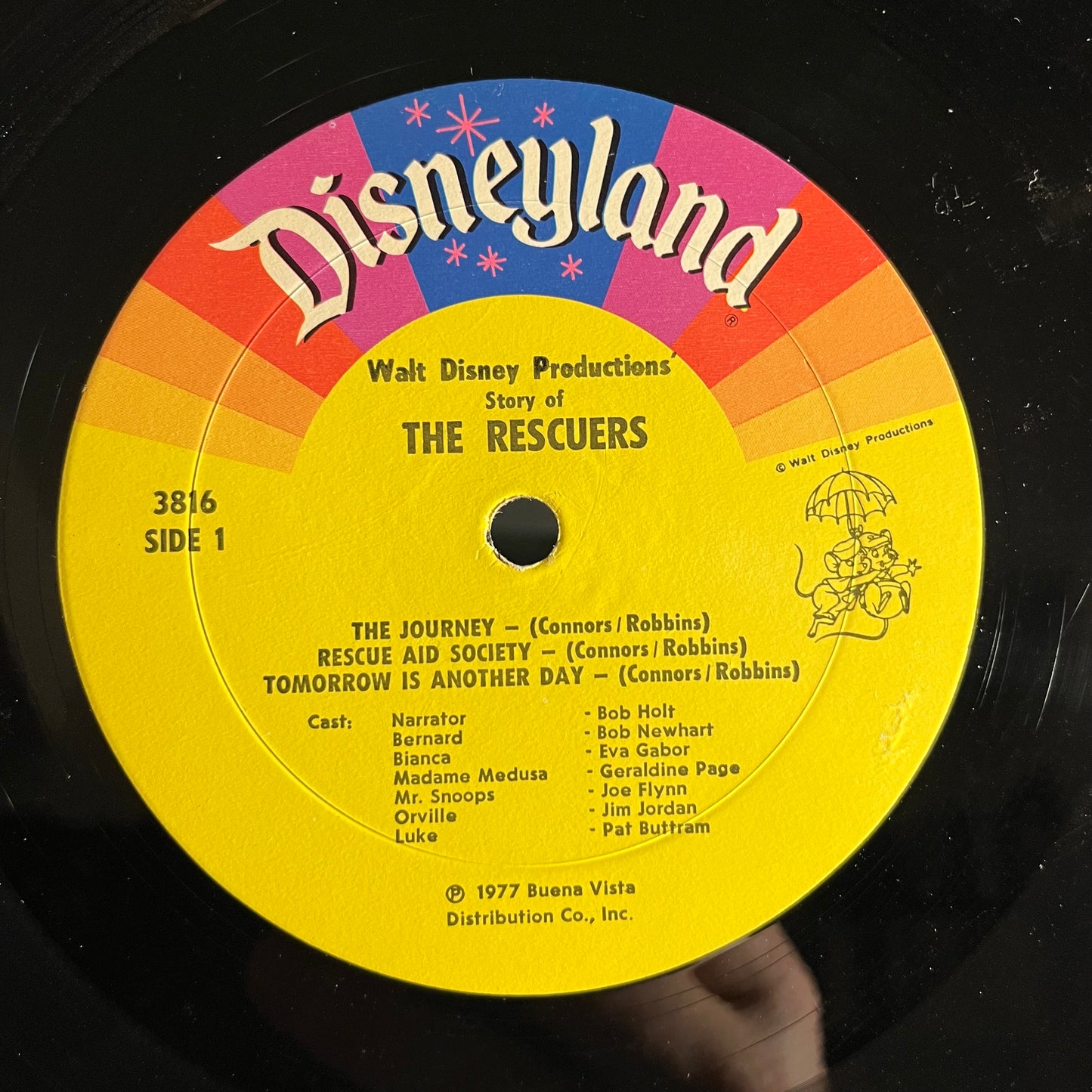 Various Walt Disney Productions' Story Of The Rescuers LP Very Good (VG) Very Good Plus (VG+)
