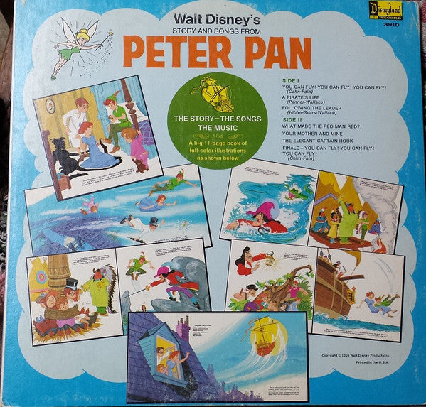 Story And Songs From Peter Pan (VINYL) | Very Good (VG) Very Good (VG) - CHILDRENS / USED *VERY GOOD*