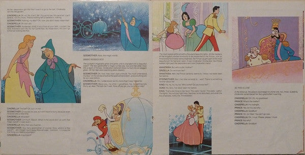 Walt Disney Story And Songs From Cinderella LP Very Good (VG) Excellent (EX)