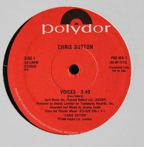 Chris Sutton Voices Polydor 12", Maxi, Promo Near Mint (NM or M-) Near Mint (NM or M-)