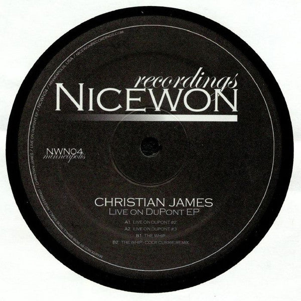 Christian James (3) Live On DuPont EP Nicewon Recordings 12", EP Mint (M) Generic