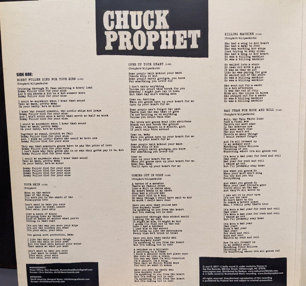 Chuck Prophet - Bobby Fuller Died For Your Sins | Mint (M) Mint (M) - ALT/INDIE *NEW/COLOR*
