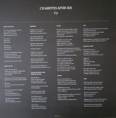 Cigarettes After Sex Cry Partisan Records LP, Album Mint (M) Mint (M)