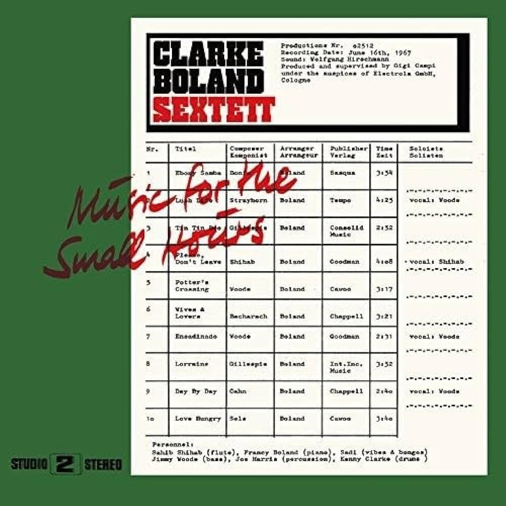 Clarke-Boland Sextett - Music For The Small Hours |