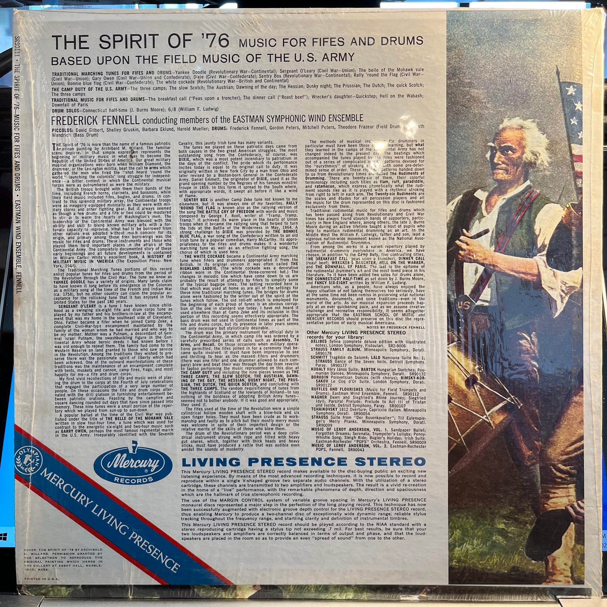 Members Of The Eastman Symphonic Wind Ensemble Con - The Spirit Of '76 (Music For Fifes And Drums) | Excellent (EX) Near Mint (NM) - CLASSICAL/MILITARY / USED *EXCELLENT*