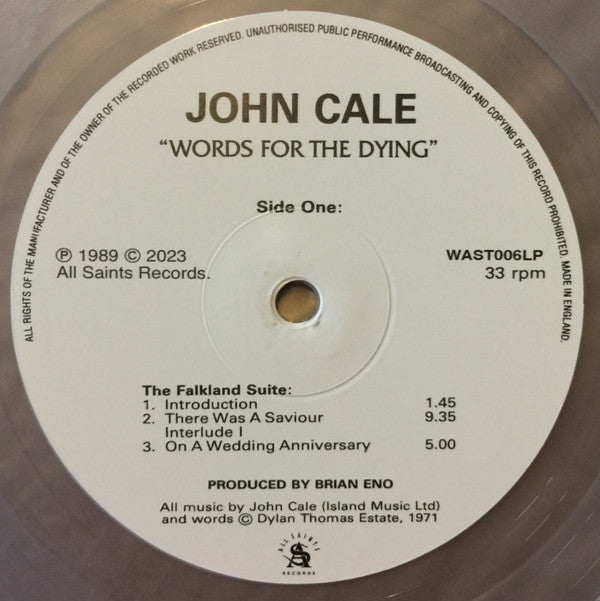 John Cale Words For The Dying LP Mint (M) Mint (M)