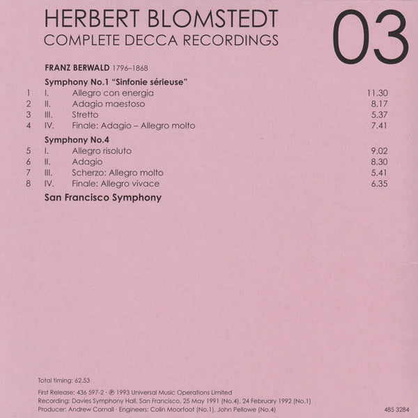 Herbert Blomstedt - Complete Decca Recordings (CD BOX SET) | - CLASSICAL *SEALED*