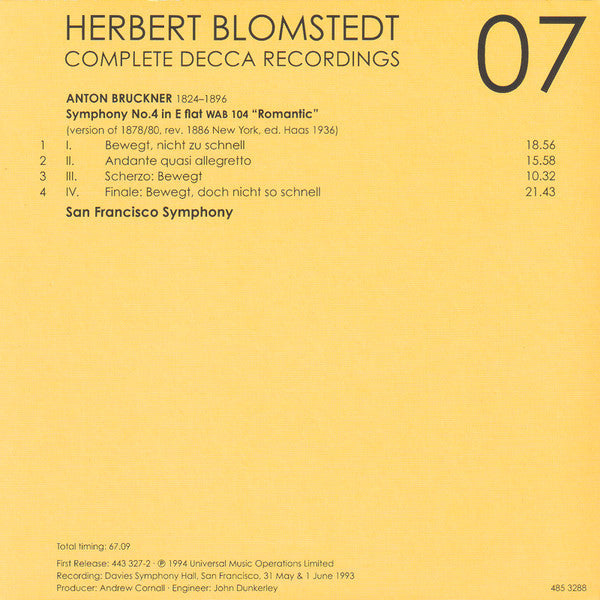 Herbert Blomstedt - Complete Decca Recordings (CD BOX SET) | - CLASSICAL *SEALED*