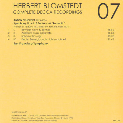 Herbert Blomstedt - Complete Decca Recordings (CD BOX SET) | - CLASSICAL *SEALED*