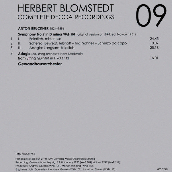 Herbert Blomstedt - Complete Decca Recordings (CD BOX SET) | - CLASSICAL *SEALED*
