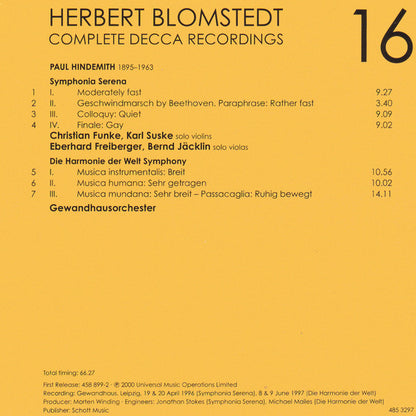 Herbert Blomstedt - Complete Decca Recordings (CD BOX SET) | - CLASSICAL *SEALED*
