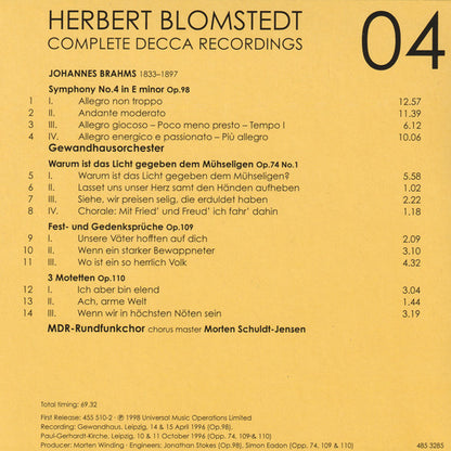 Herbert Blomstedt - Complete Decca Recordings (CD BOX SET) | - CLASSICAL *SEALED*