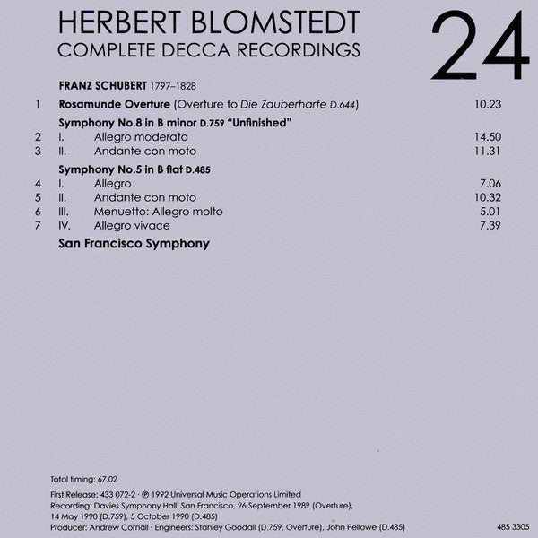 Herbert Blomstedt - Complete Decca Recordings (CD BOX SET) | - CLASSICAL *SEALED*