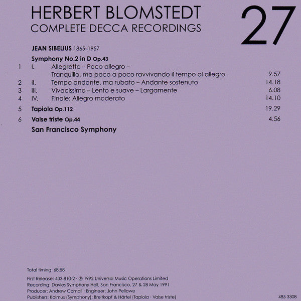 Herbert Blomstedt - Complete Decca Recordings (CD BOX SET) | - CLASSICAL *SEALED*