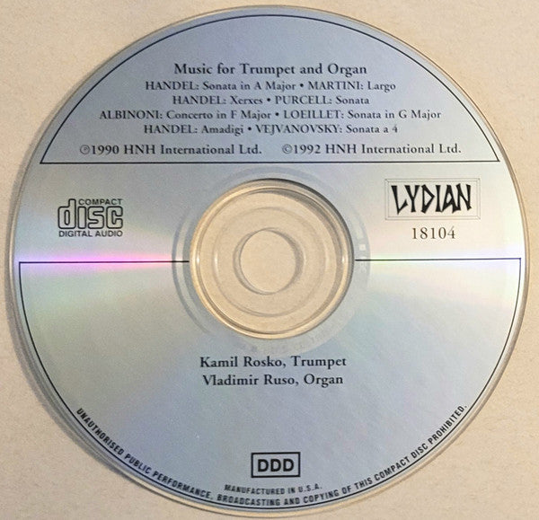 Kamil Roško - Music For Trumpet And Organ *CD/SEALED* | Mint (M) Mint (M) - CLASSICAL *SEALED*