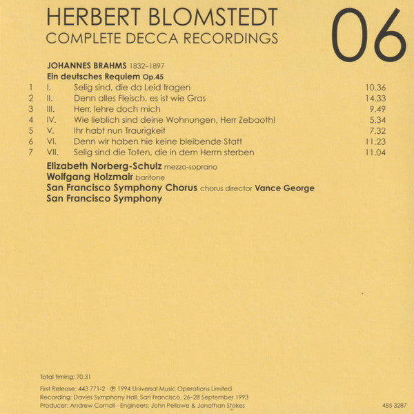 Herbert Blomstedt - Complete Decca Recordings (CD BOX SET) | - CLASSICAL *SEALED*